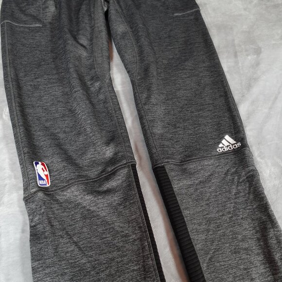Adidas NBA Player Training Pants Mens 2XL 37” +2 Length Climawarm Gray - Picture 2 of 12